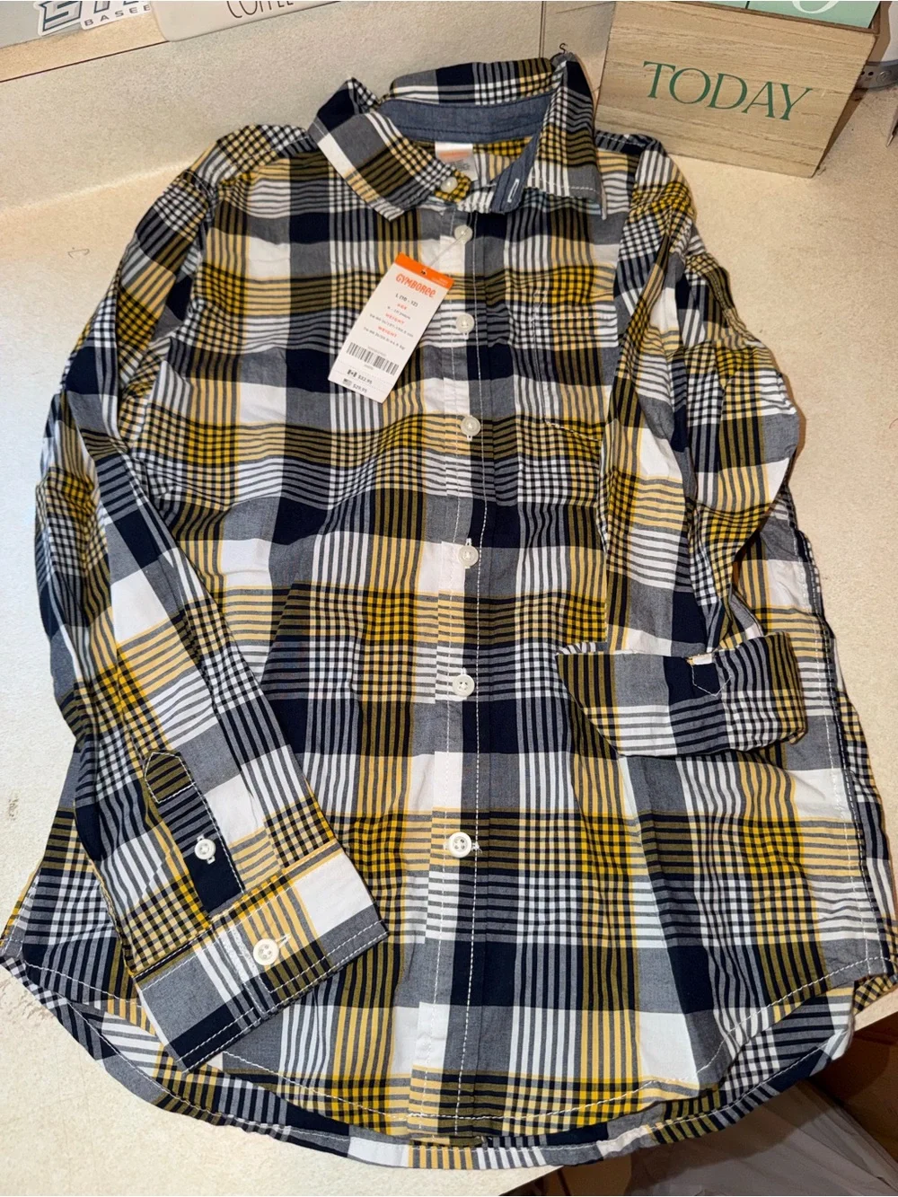 Gymboree size large (10-12) nwt long sleeve button down top